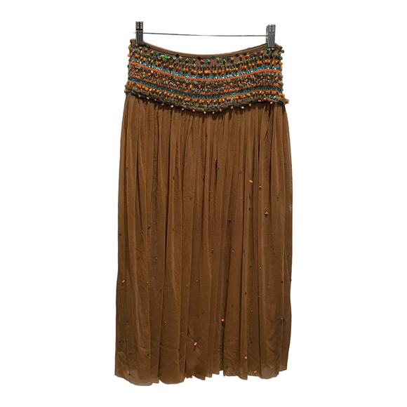 Boho tulle skirt-colored stones & beads by Christopher Fischer size small - Picture 7 of 16